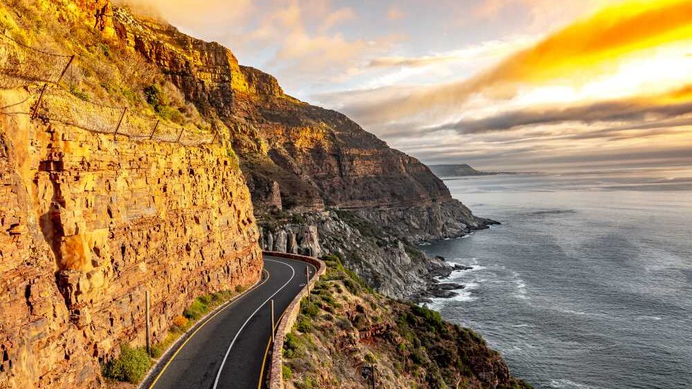 Chapmans Peak Drive at Sunset
