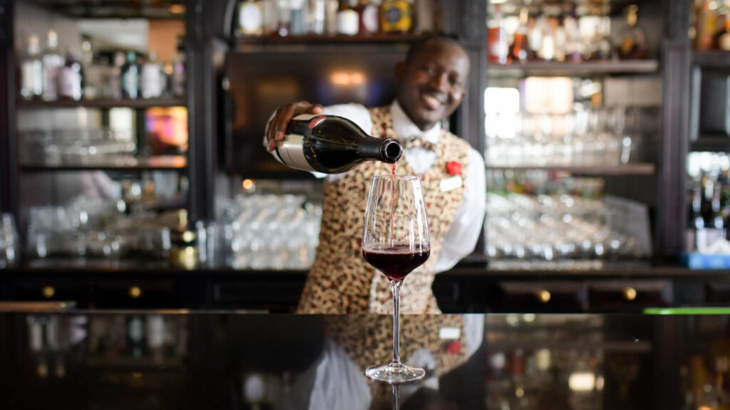 Serving Bouchard Finlayson Galpin Peak Pinot Noir 2022