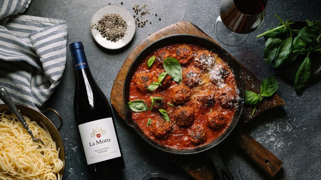 la motte pairing with meatballs