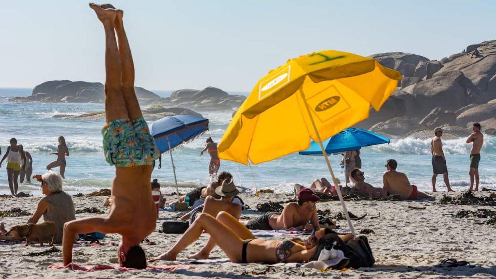 Cape Town beach in summer