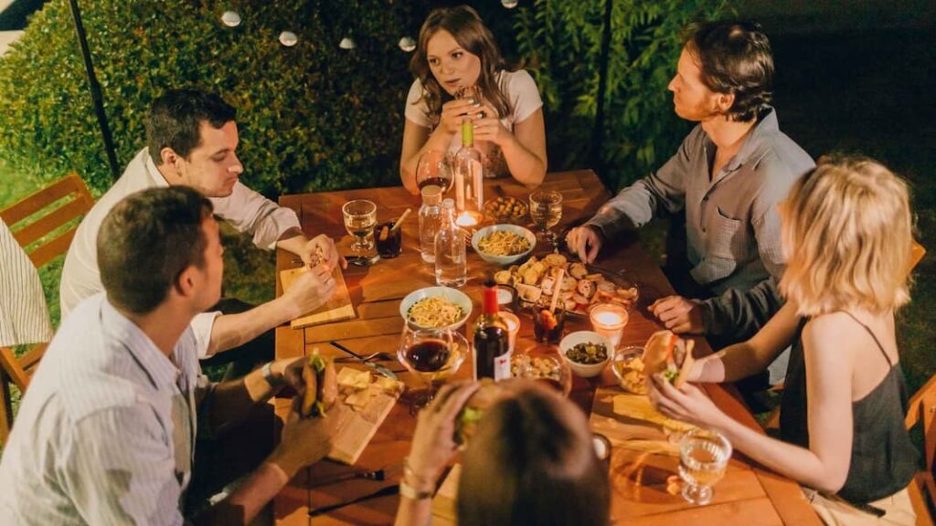 Casual nightlife with friends