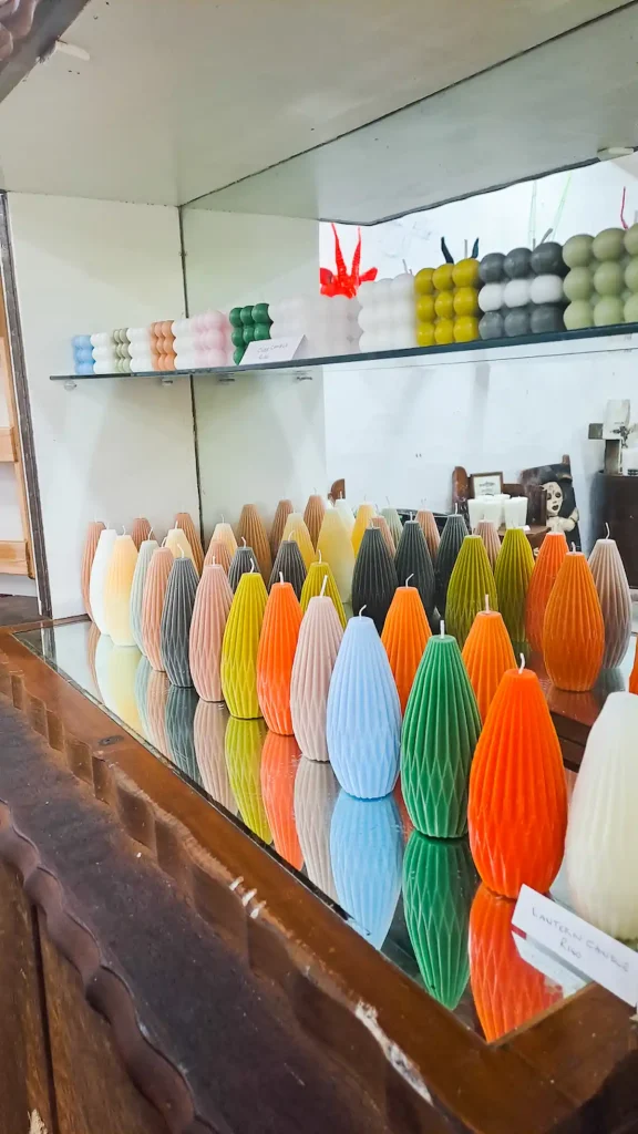 Colourful Candles at The Stanford in Bloom Market - Spring Activities in Cape Town