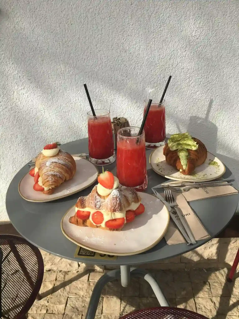 Croissants and Fruit Juice - Muizenberg Beach Cape Town 