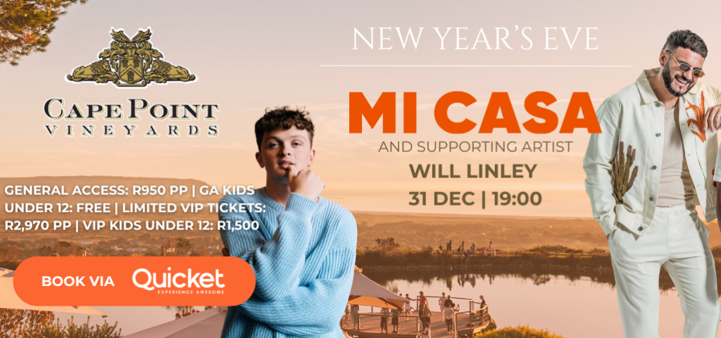 Kick off 2026 under the stars at Cape Point Vineyards!