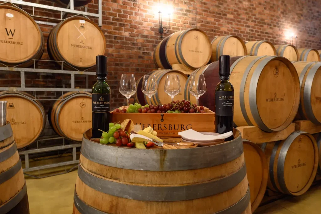 Selected Wines in Barrel Room