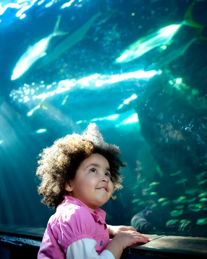 Child at the Aquarium - Cape Town Two Oceans Aquarium