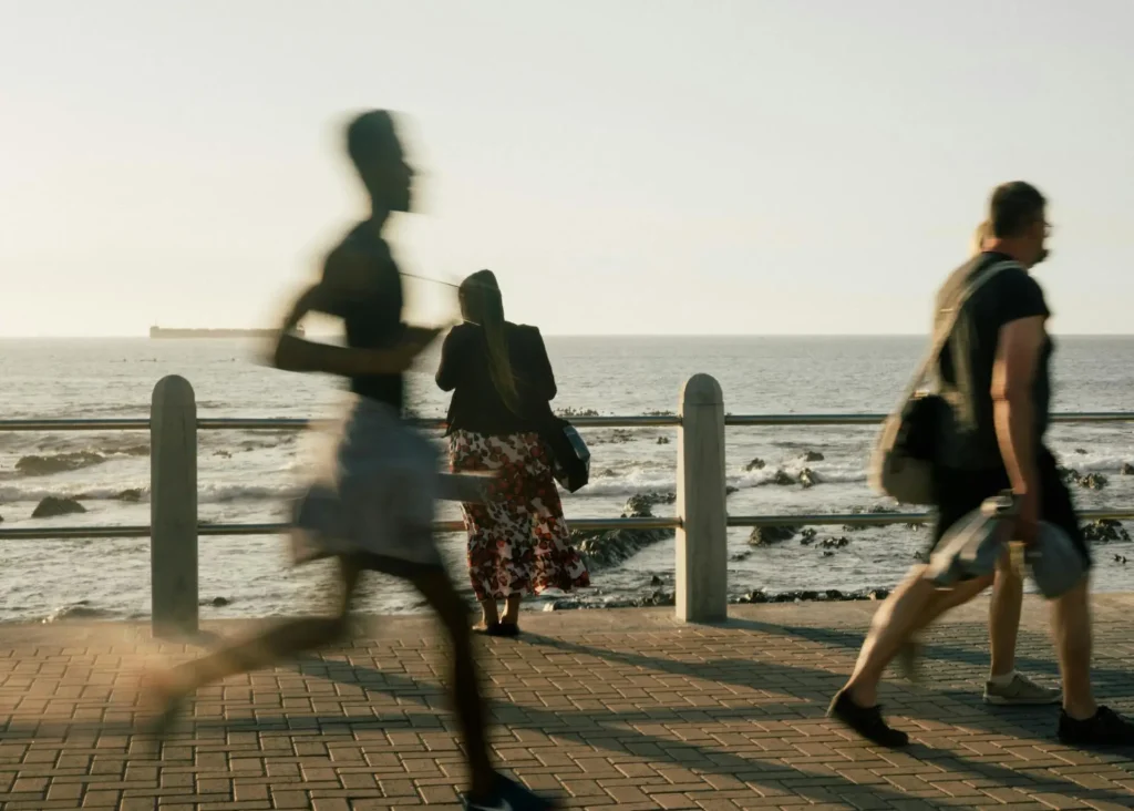Woman Running on the Promenade - Sea Point, Cape Town