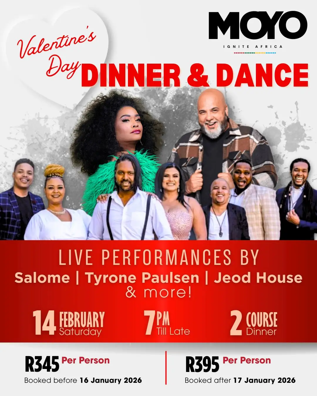 Valentine’s Day Dinner & Dance at MOYO Kirstenbosch