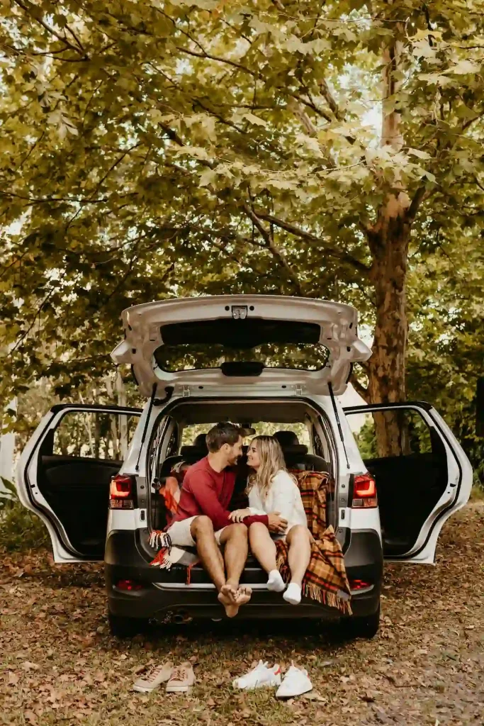 Man and Woman in Car Boot - Happy Valentine's Day