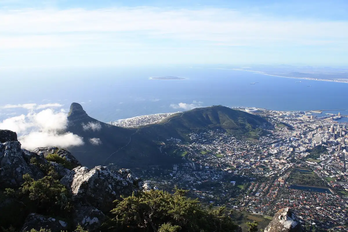 Aerial View of Cape Town City Bowl