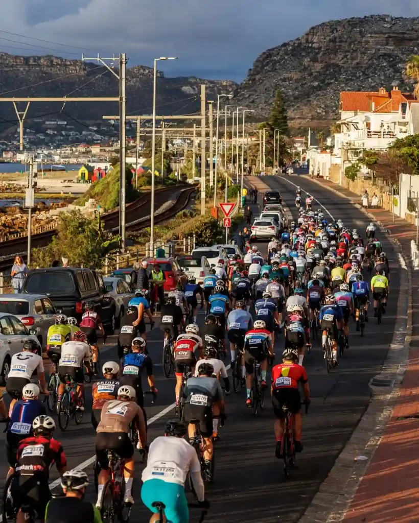 Cyclists Cycling Along the False Bay Coastline - Cape Argus 2026